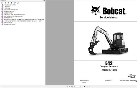 Service Manual E42 Compact Excavator